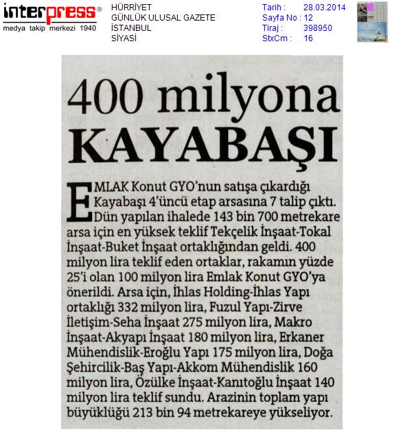 400 Milyona kayabaşı