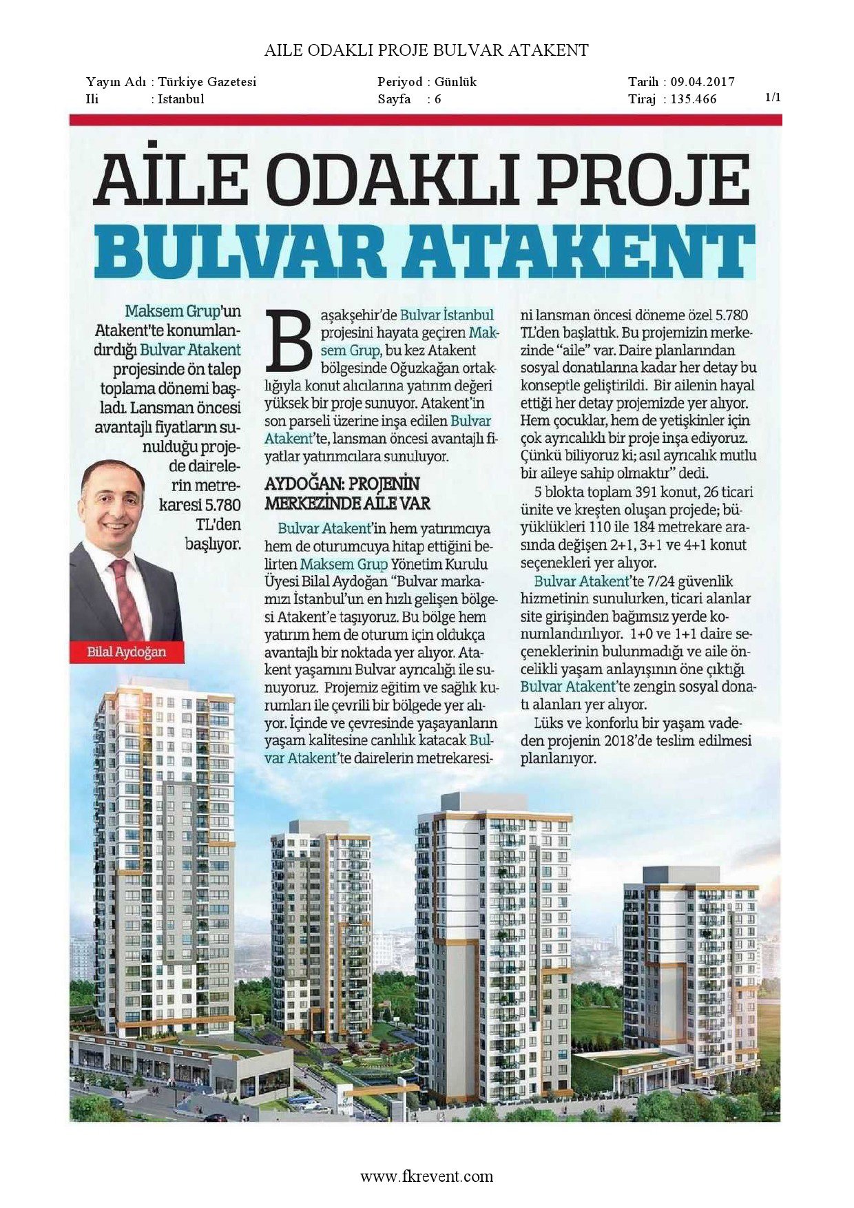 Aile Odaklı Proje Bulvar Atakent